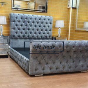 Luxury Full Chesterfield Sleigh 6ft Super King Frame Bed